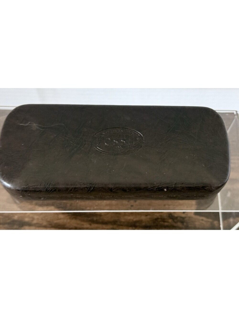 Fossil Eyeglass or Sunglass Dark Brown Hardcase Clamshell Case Lined
